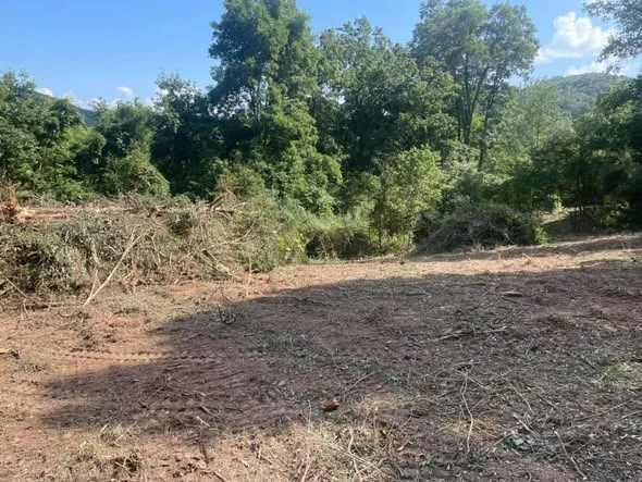 Cleared ground after site work