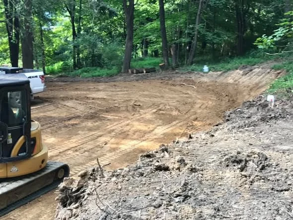 Cleared site in progress
