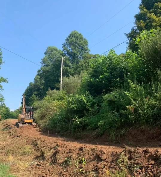 Road construction in progress